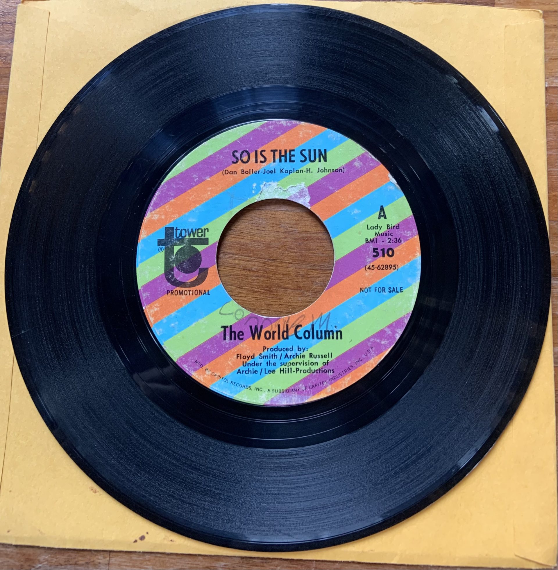The World Column So Is The Sun Tower Soulbase Records The World Column So Is The Sun Tower Soulbase Records